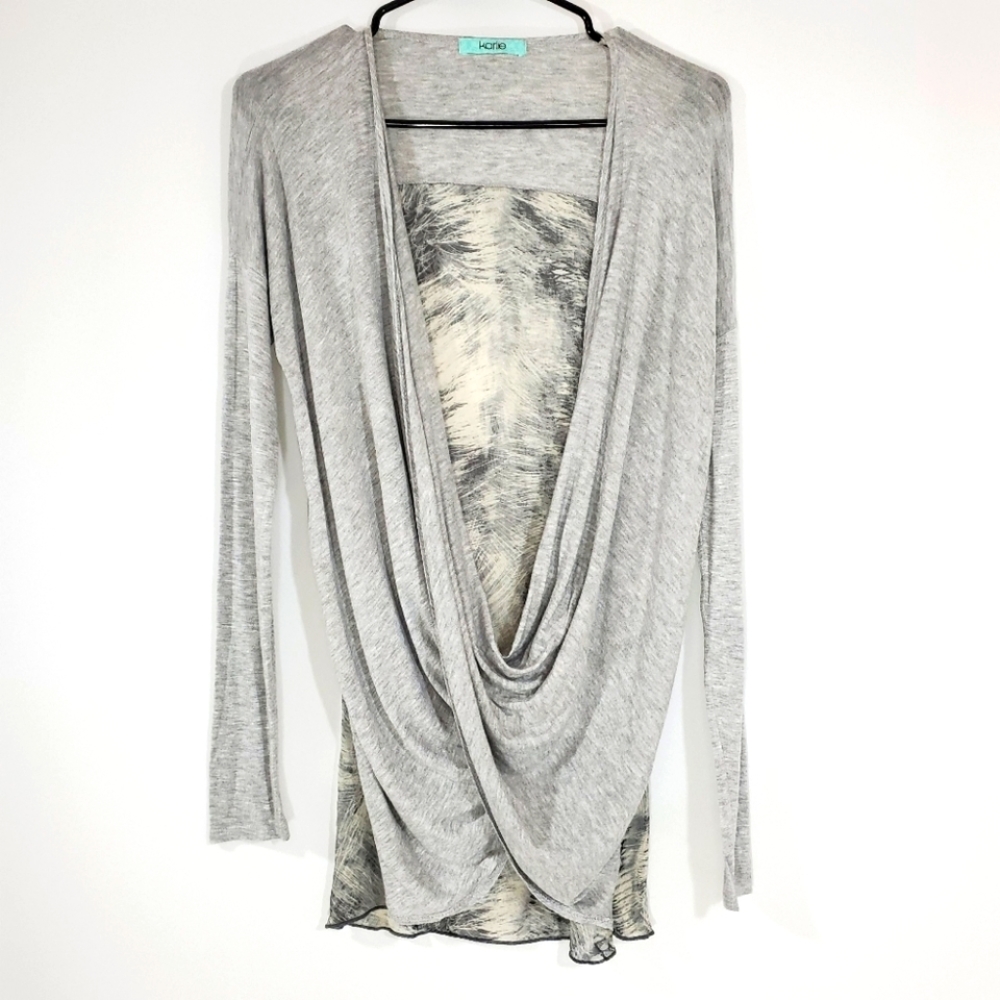 Karlie Criss Cross Draped Draped Snakeskin Print Top